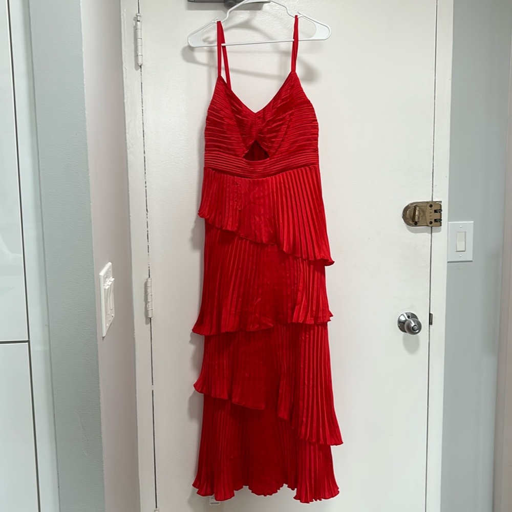 Red maxi dress